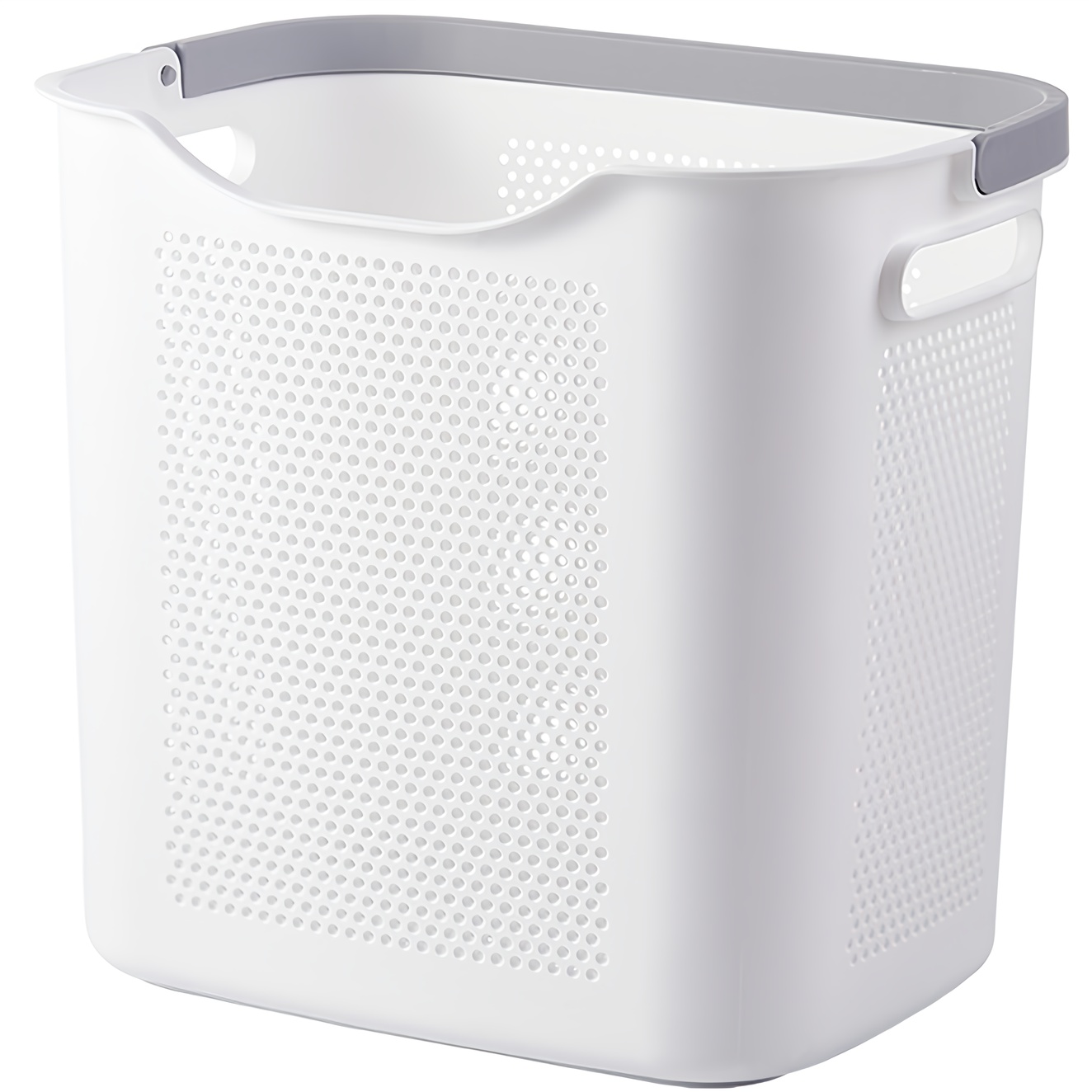 뷰넷 베이직손잡이 빨래바구니, 화이트 8,900원