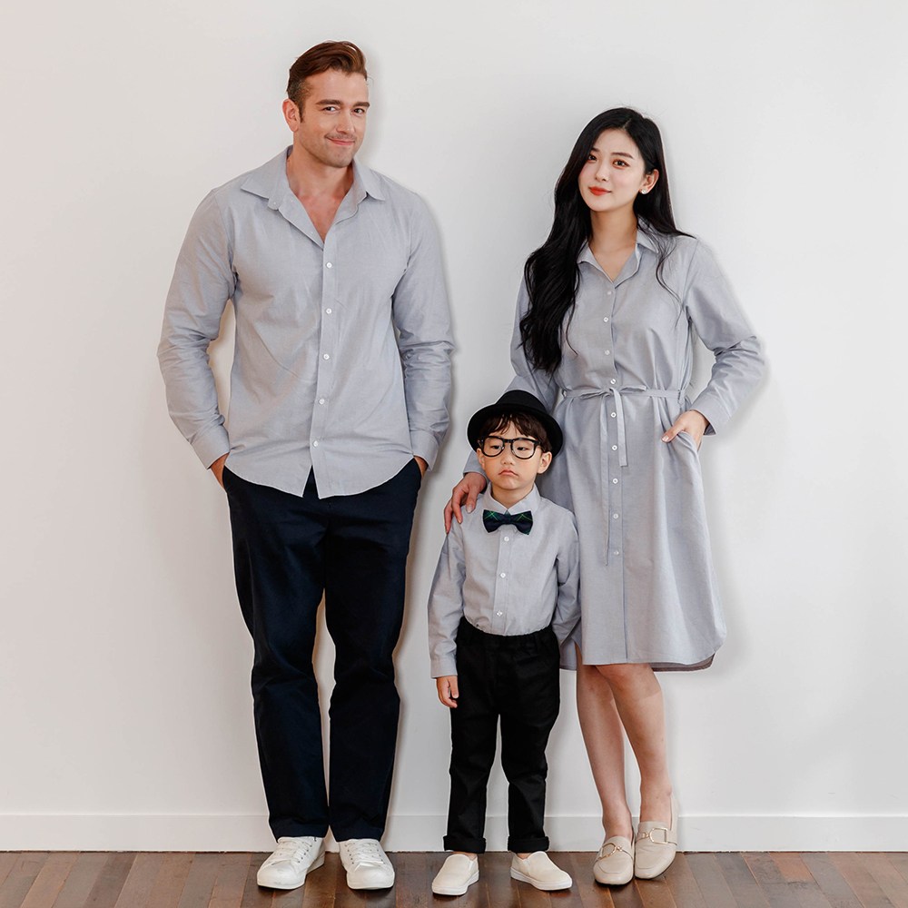 미쏘아 패밀리룩 그레이컬렉션 가족커플룩 돌촬영룩 가족셔츠 27,900원