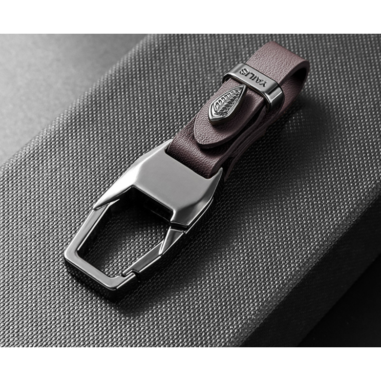 다은랜드 고급 가죽 사각 열쇠고리 자동차 키링, 다크브라운 9,500원