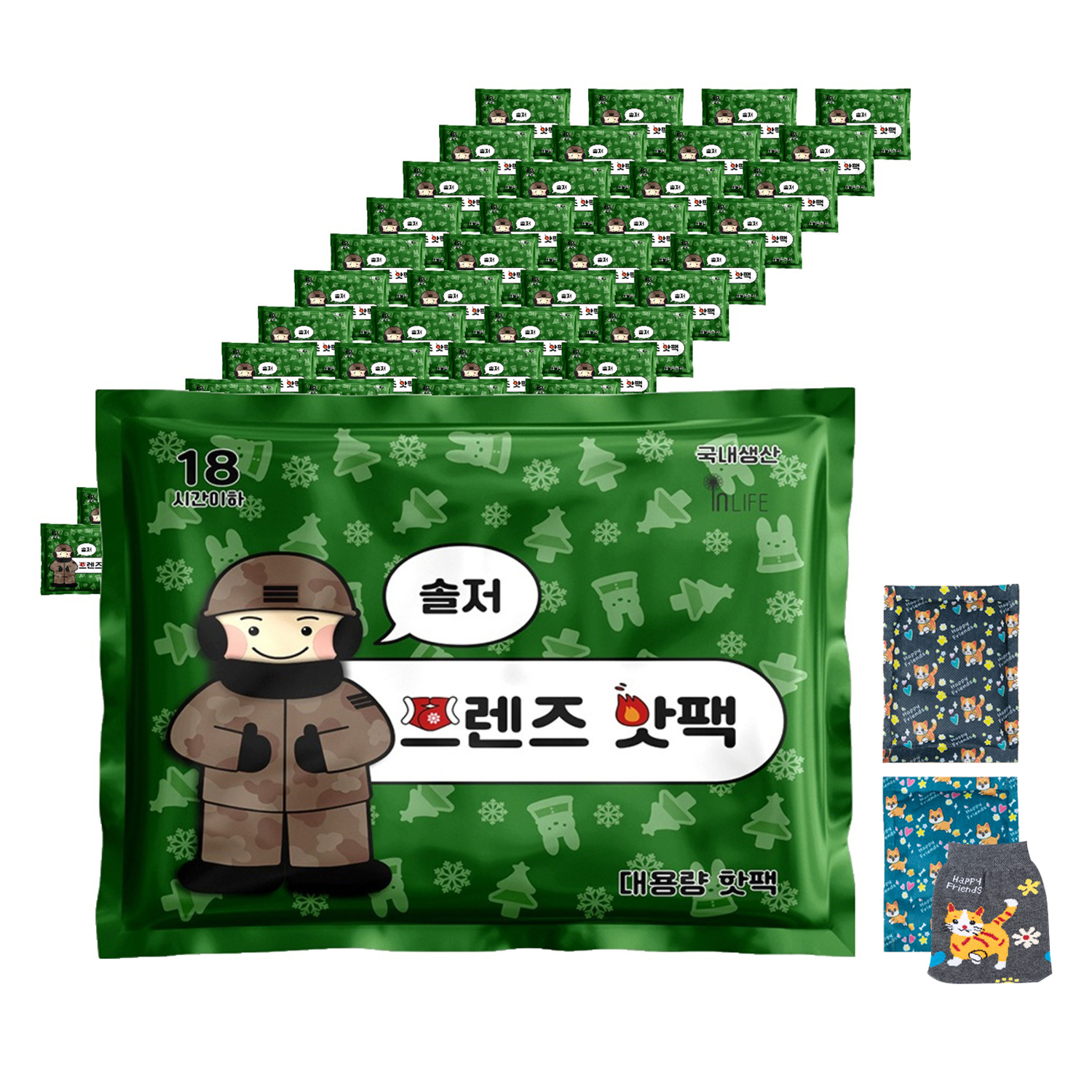 인라이프 국내 제조 포켓형 솔저 프렌즈 핫팩 150g 32,280원
