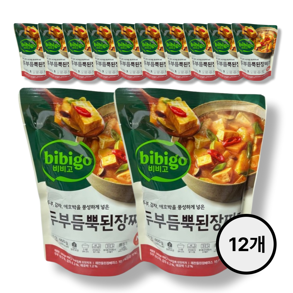 CJ제일제당 비비고 두부듬뿍 된장찌개, 460g, 12개 59,800원