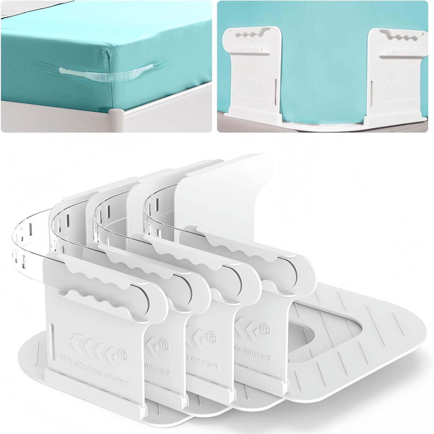 슈퍼코리아 고급 침대 시트 정리, 4개, 화이트 13,600원