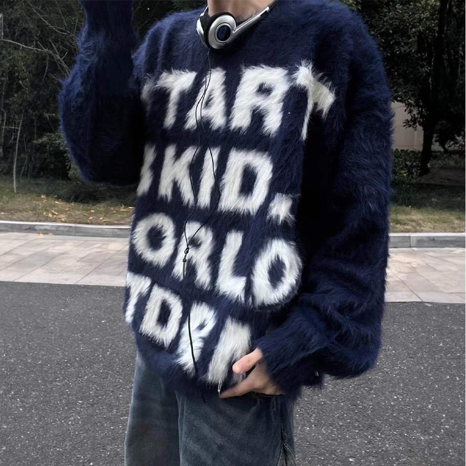 킹앤조이 스타트 모헤어 레터링 니트 스웨터 49,800원