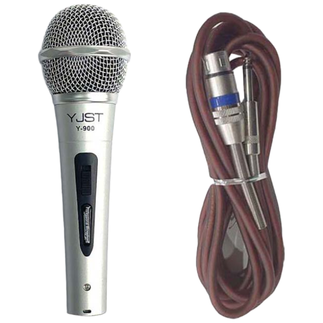 다이나믹 유선마이크 Y900 사용이 편한 다용도 행사 공연 보컬 강의 회의용 노래방 마이크, Y-900(고급 밤색편조 5M줄 포함)), 은색 27,500원