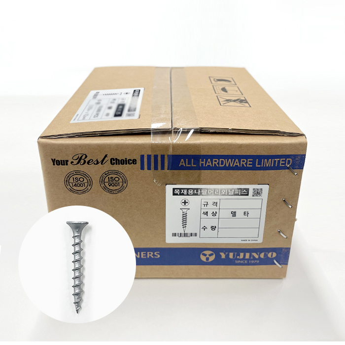 (유진코) 목재용 나팔머리 외날 피스 델타 방부목 나사 박스 box, 1개 88,700원