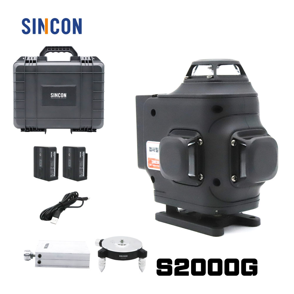 신콘 신콘 4D 그린라인 레벨기 S2000G 6배밝기 샤프다이오드 추방식 동작감지센서 배터리잔량표시 132,000원