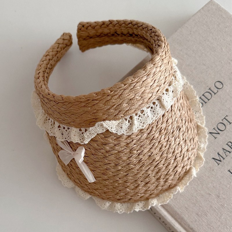 우주아이 허니리본 썬캡 밀짚모자 아동 유아 밀짚 공주모자 15,900원