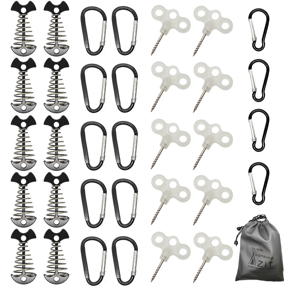 캠핑아지트 리빙쉘 텐트용 오징어 데크팩 35p 세트 (블랙), 1개 15,900원