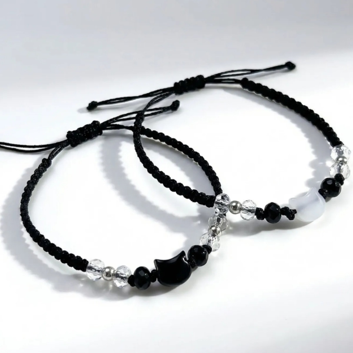 제고비 귀여운 비즈 우정 커플 팔찌 세트(고양이/토끼)택1 7,800원