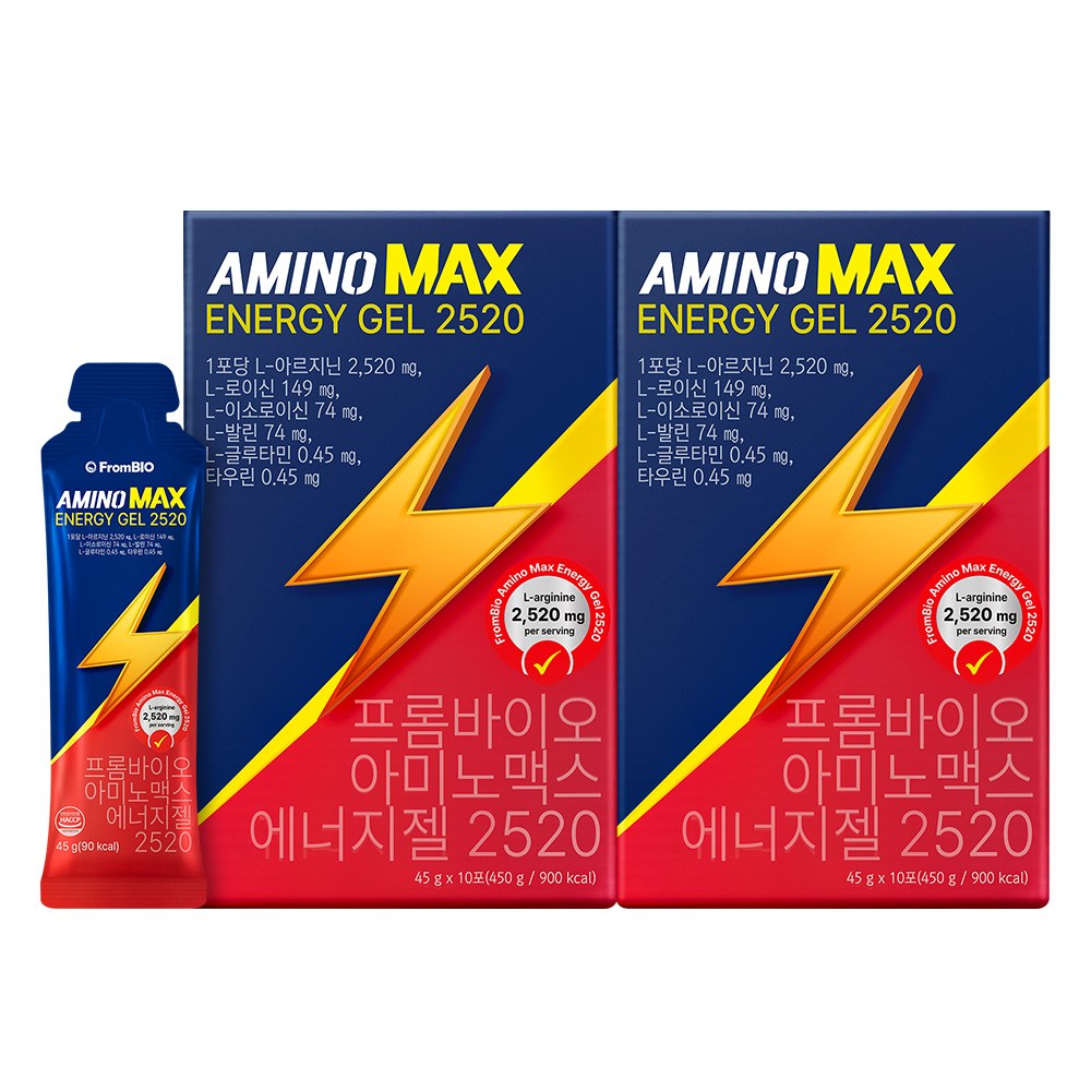 프롬바이오 아미노맥스 에너지젤 2520 아미노산 에너지겔, 2박스 37,900원