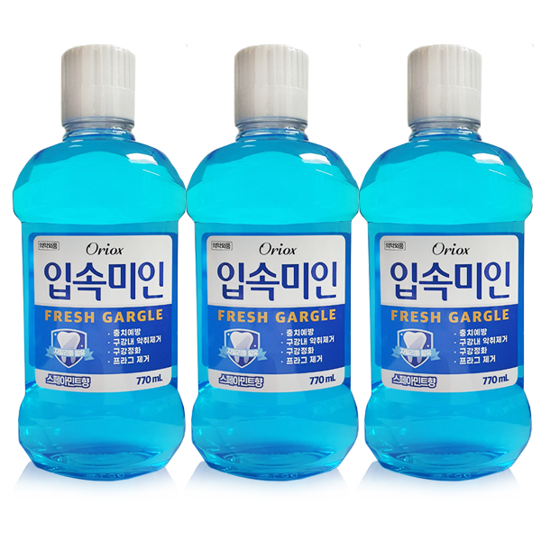 오릭스 (Oriox) 입속미인 후레쉬 토탈 케어 구강 청결제 770ml 대용량,  자일리톨 함유 가글액 8,900원