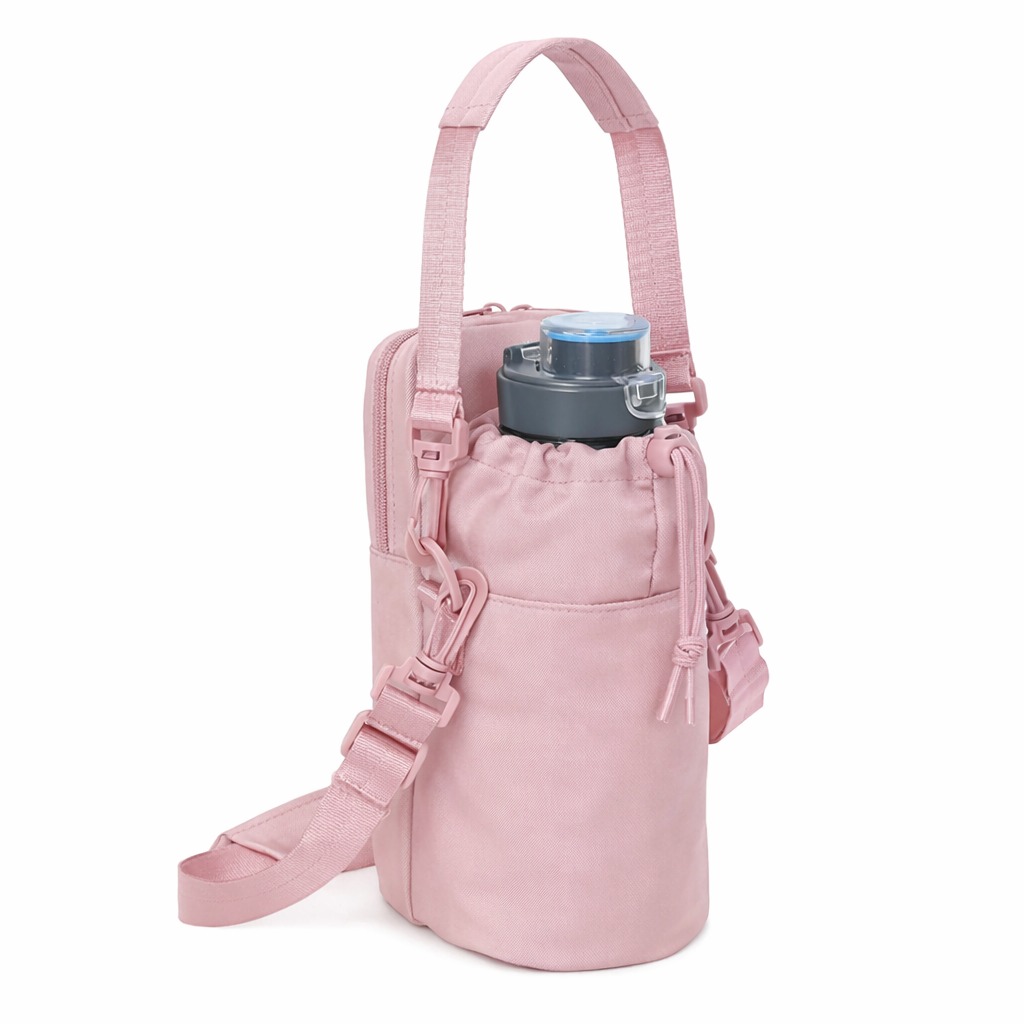 늘모아마켓 텀블러 물병가방 미니 크로스백 산책 운동 텀블러 휴대용 보틀 수납가방, 1개, 핑크 18,900원