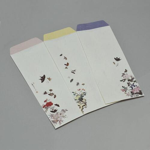 꽃과나비 편지봉투 한지봉투 3매 편선봉투 대례한지, 꽃과나비편지봉투1 2,700원