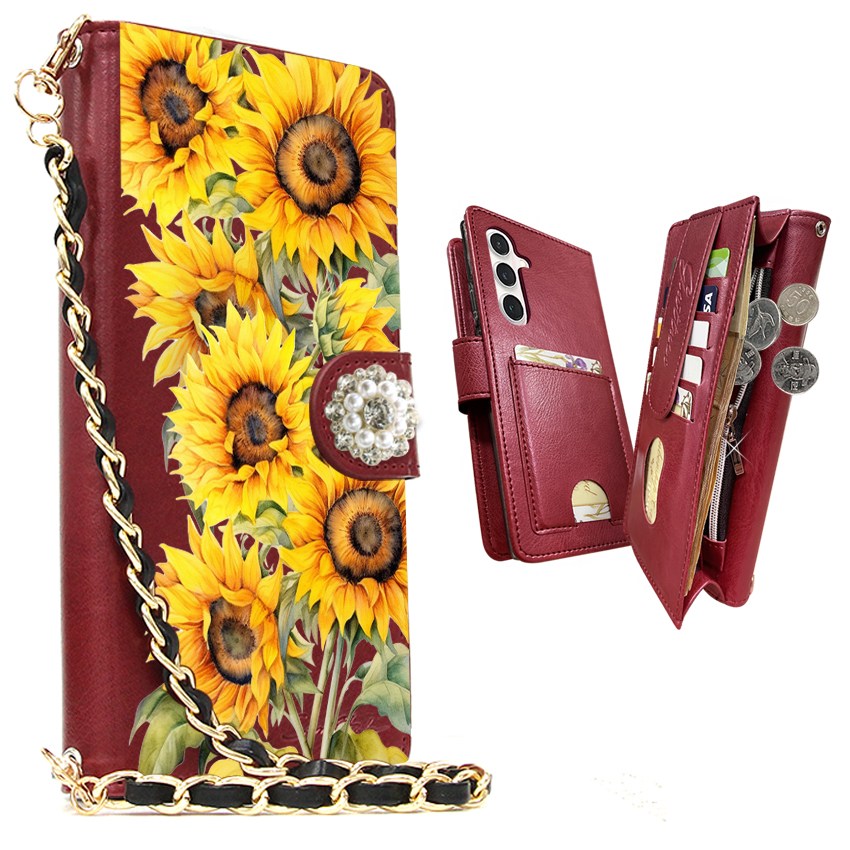 내부지퍼 빽 포켓 다이어리 해바라기 사랑에 빠지다 플라워 DIA 카드지폐수납 내구성 좋은 다이어리 핸드폰 케이스 + 손목 줄 체인 스트랩 최신기종 19,800원