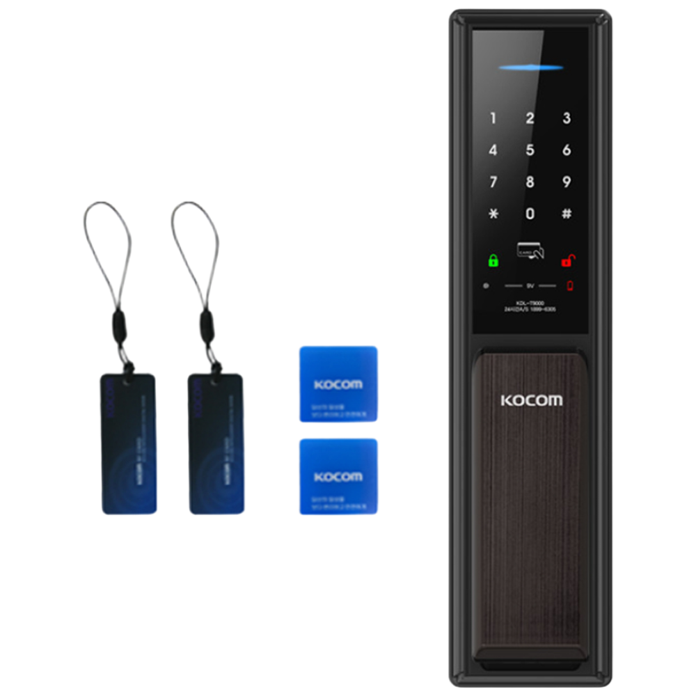 코콤 무타공 현관문 디지털 푸쉬풀 도어락 아파트 번호키 카드키 설치 교체 KDL-TS7000, 고객직접설치, KDL-TS7000(번호+카드) 브론즈 105,000원