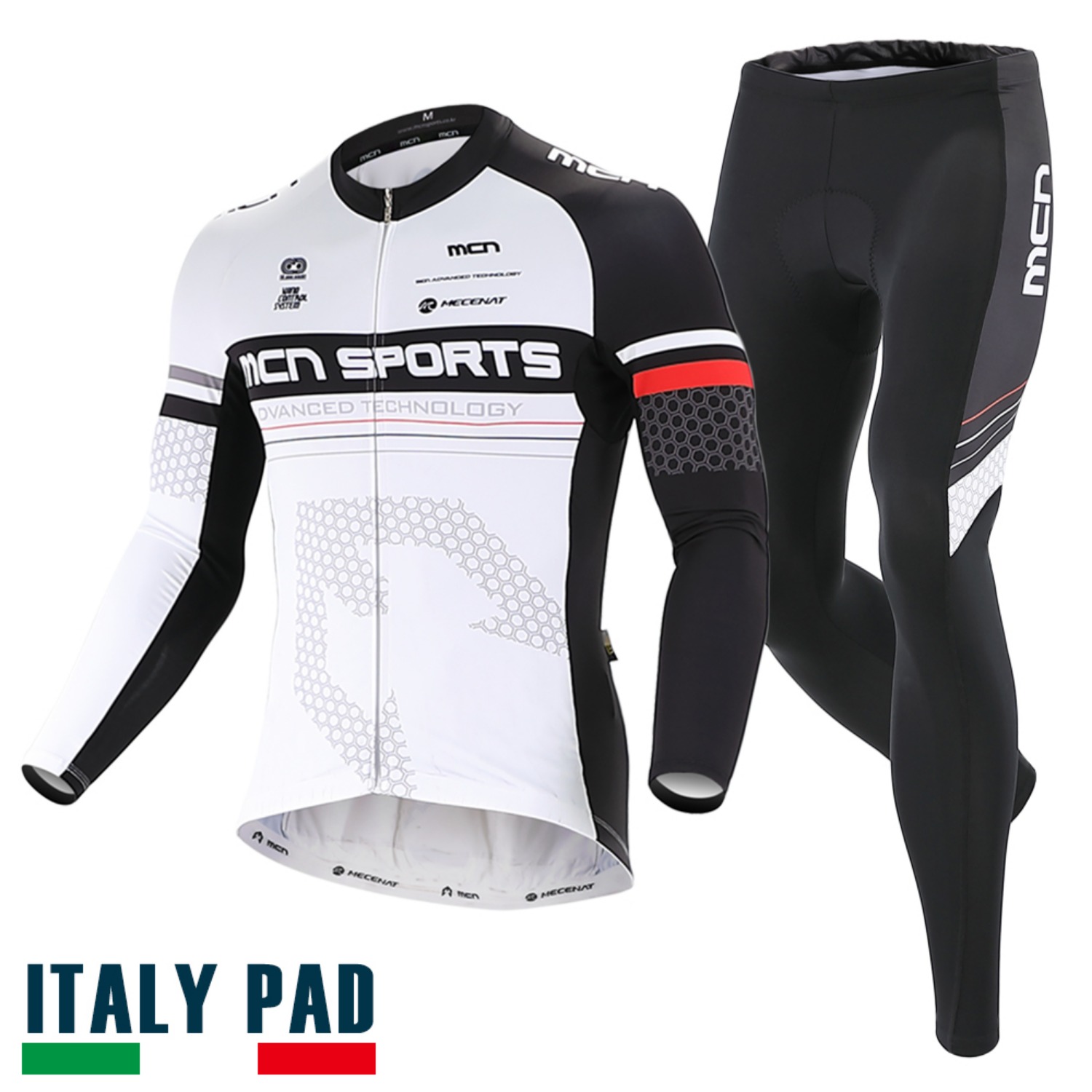 MCN 노멀 크러쉬 자전거 사이클 라이딩 복장 긴팔 의류 상하의 세트 패드 포함 기능성 져지 198,690원