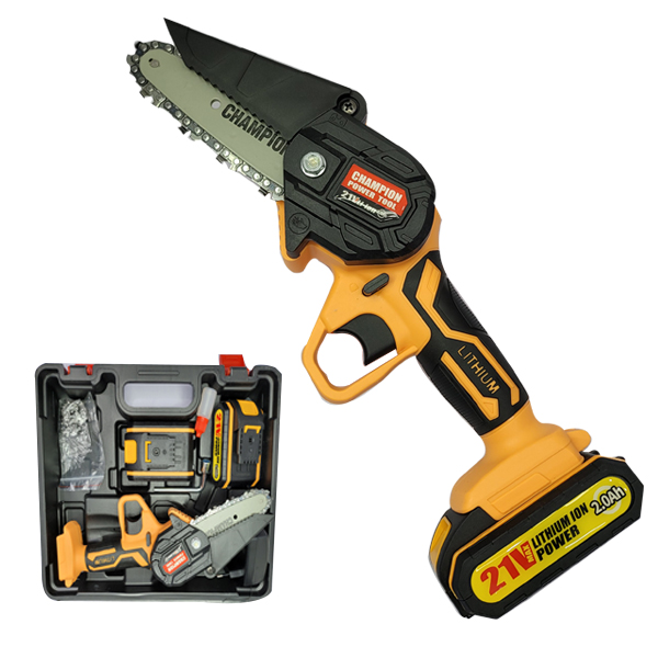 25V 6인치 충전 미니체인톱 전기톱 소형기계톱 무선 배터리2개, 1세트 130,000원