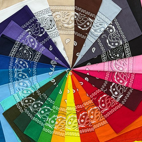 두꺼운 페이즐리 반다나 스카프 손수건 두건 코디 패션 등산 캠핑 스포츠 학교 굿즈 기업 단체 행사 콘서트 아이돌 응원 5,500원