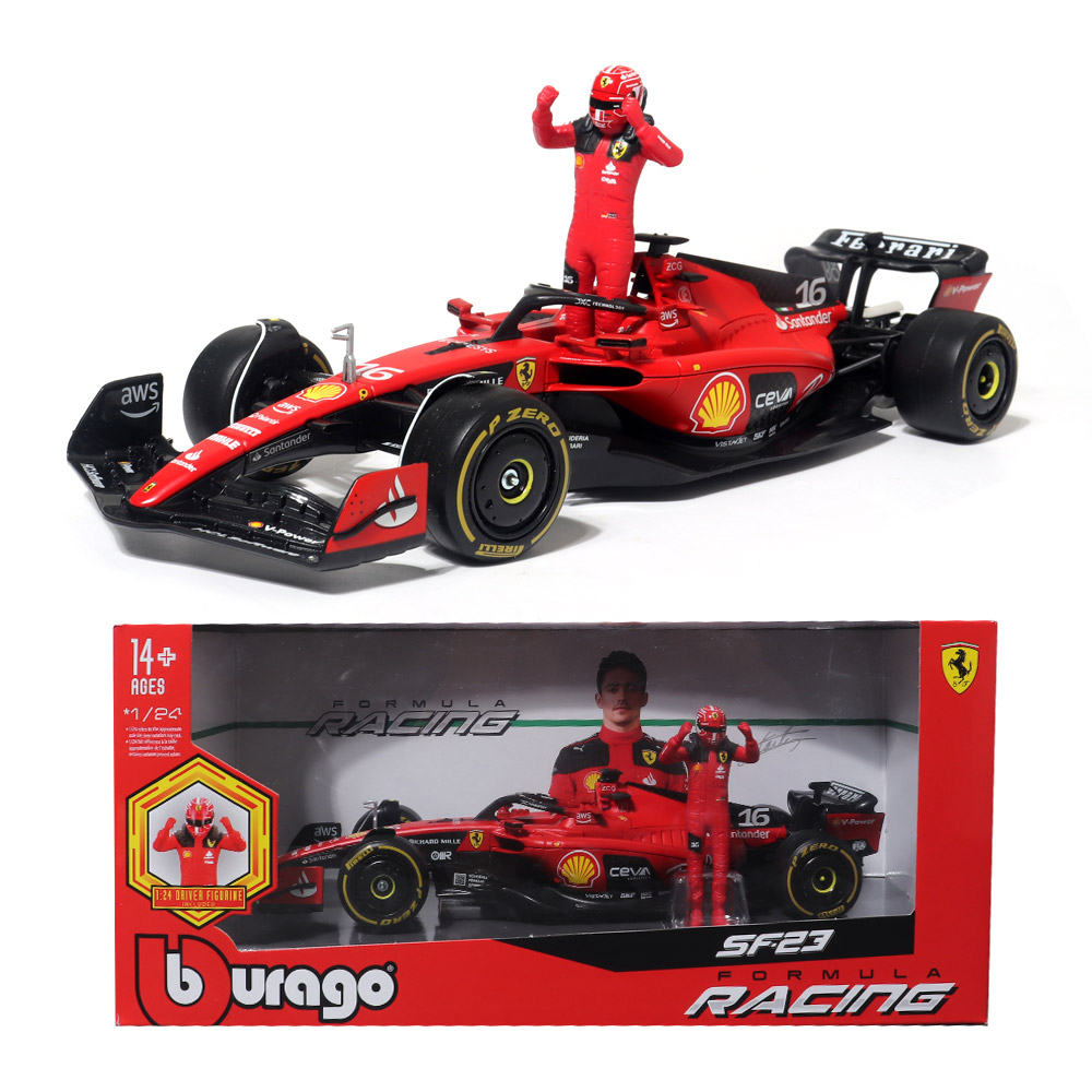 브라고 1:24 페라리 F1 SF23 16번 머신 + 드라이버 피규어 F1 모형, 1개 52,900원