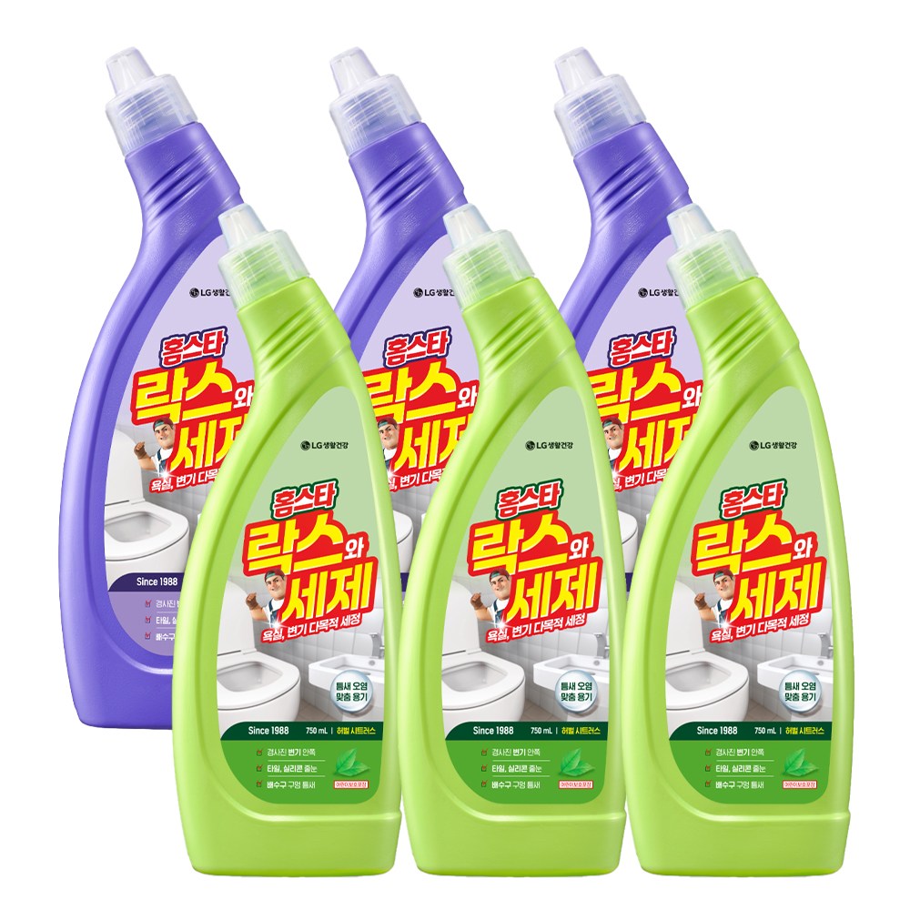 홈스타 락스와세제 750ml x 6개 (후로랄파인 3개 + 허벌시트러스 3개) 18,430원