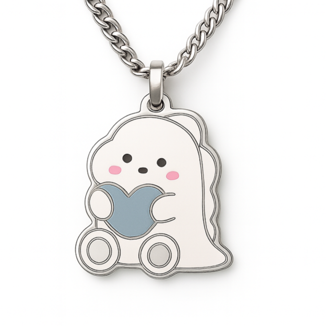 공룡 미아방지목걸이 써지컬스틸 미아방지목걸이 용띠 목걸이 체인 아동 어린이 키즈실버 17,010원