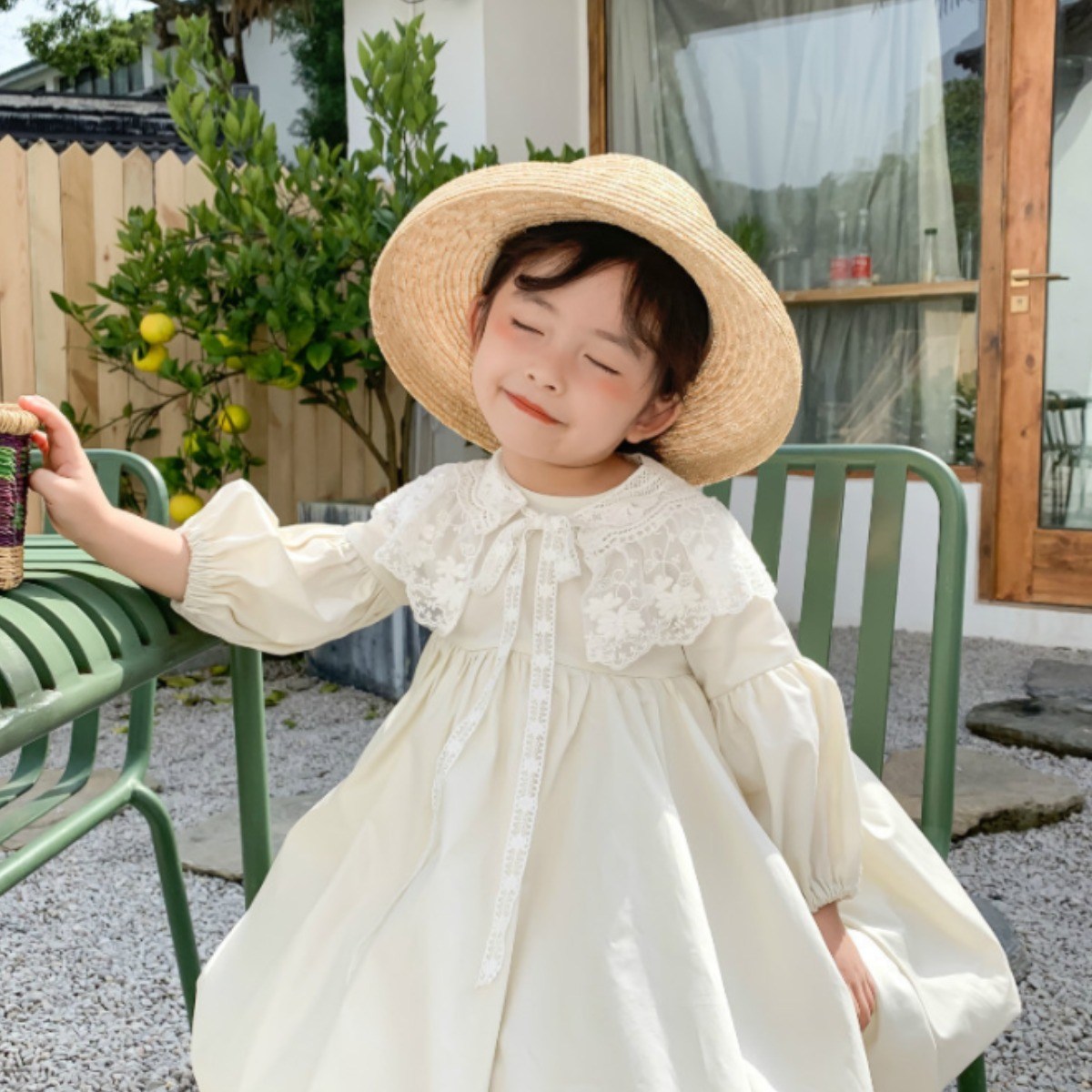 찌니미니마켓 유아 주니어 결혼식하객룩 여아 자매룩 데일리 아이보리 원피스 34,900원