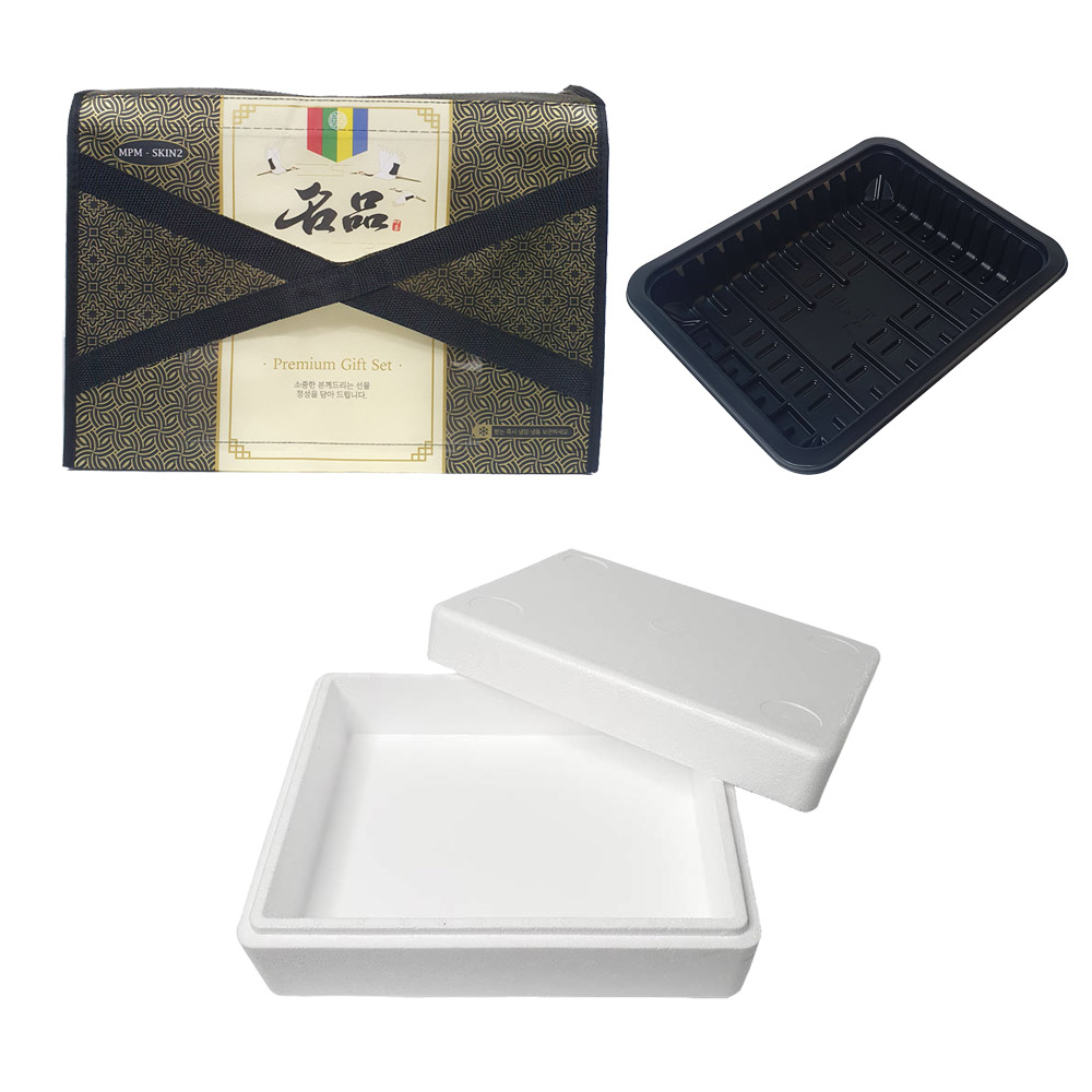 정육용 스티로폼박스 LA1kg 트레이 전용가방 28개 풀세트 129,000원