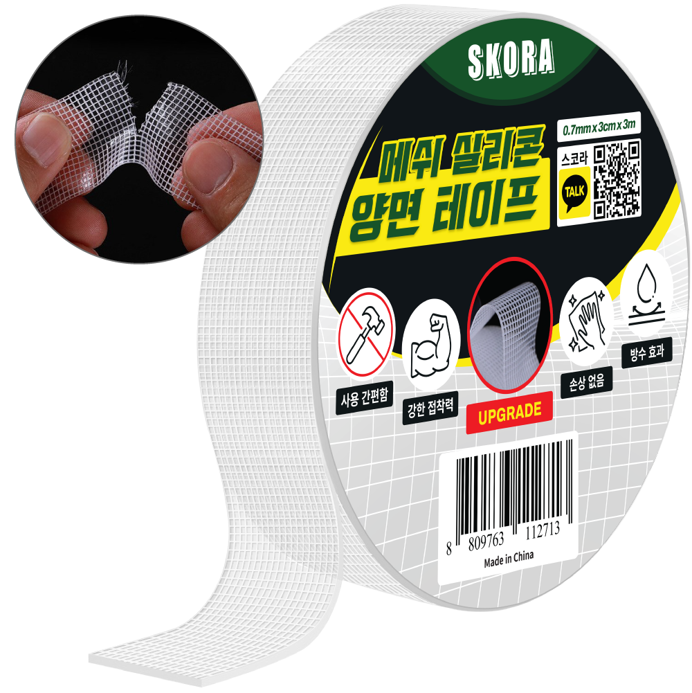 스코라 메쉬 실리콘 양면 테이프 3cm x 3m, 1개 3,080원