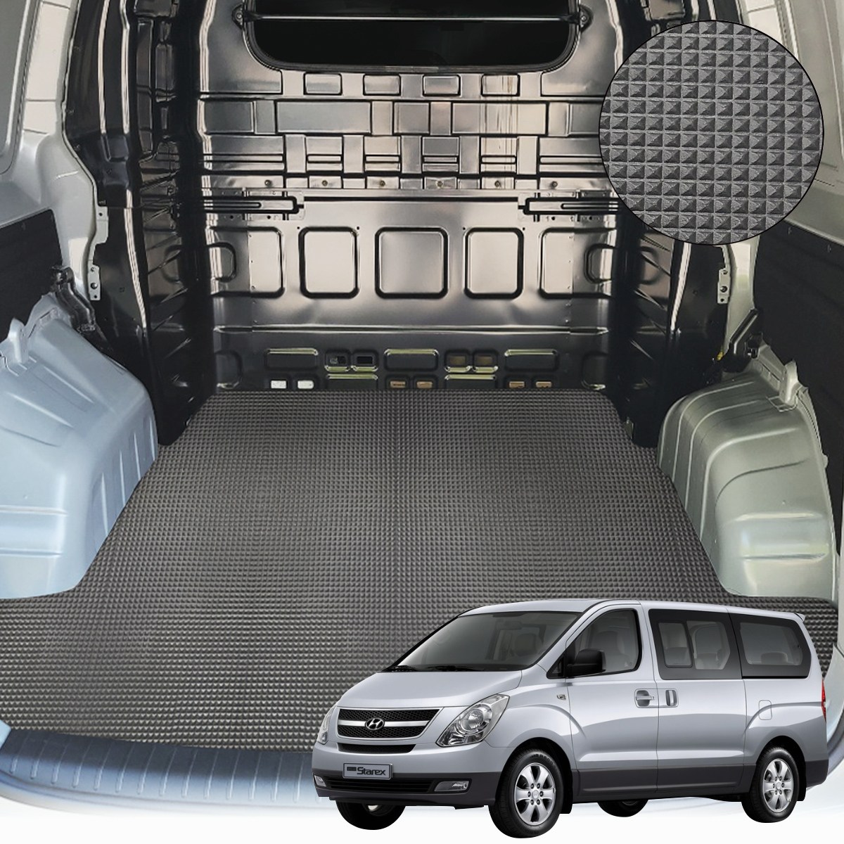 예스카 그랜드스타렉스 3밴/5밴 적재함 매트 TPR 고무매트 고무판 트렁크 매트, 그랜드스타렉스 3밴 138,000원
