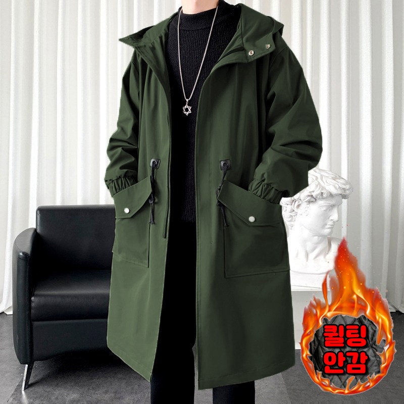킹앤조이 겨울 남성 야상 패딩 점퍼 후드 루즈핏 퀼팅 안감 데일리 89,800원