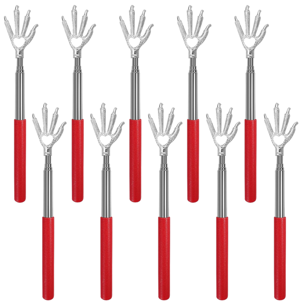 스텐 안테나 효자손 D타입 휴대용 4단 접이식 닭발바닥, 04) 레드, 10개 8,000원