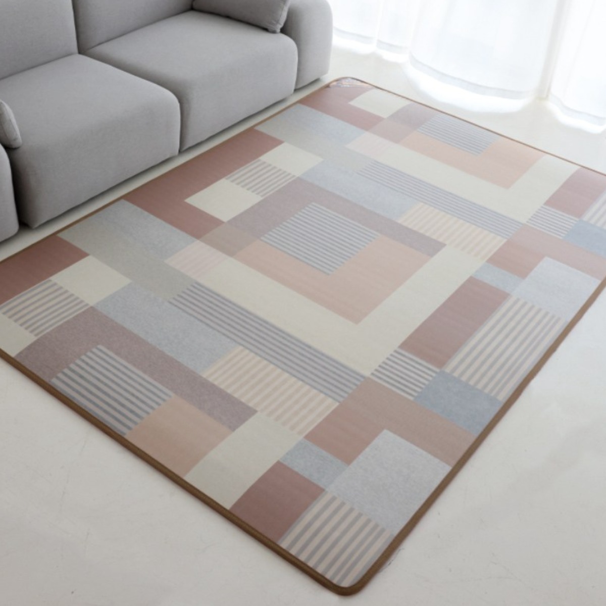 [국내생산]한일 전기매트 거실용 온열매트 거실 전기장판 탄소 카페트 모던 격자 무늬 전자파없는 매트 EMF 모노륨 구들장 마루 대형 특대형 149,000원