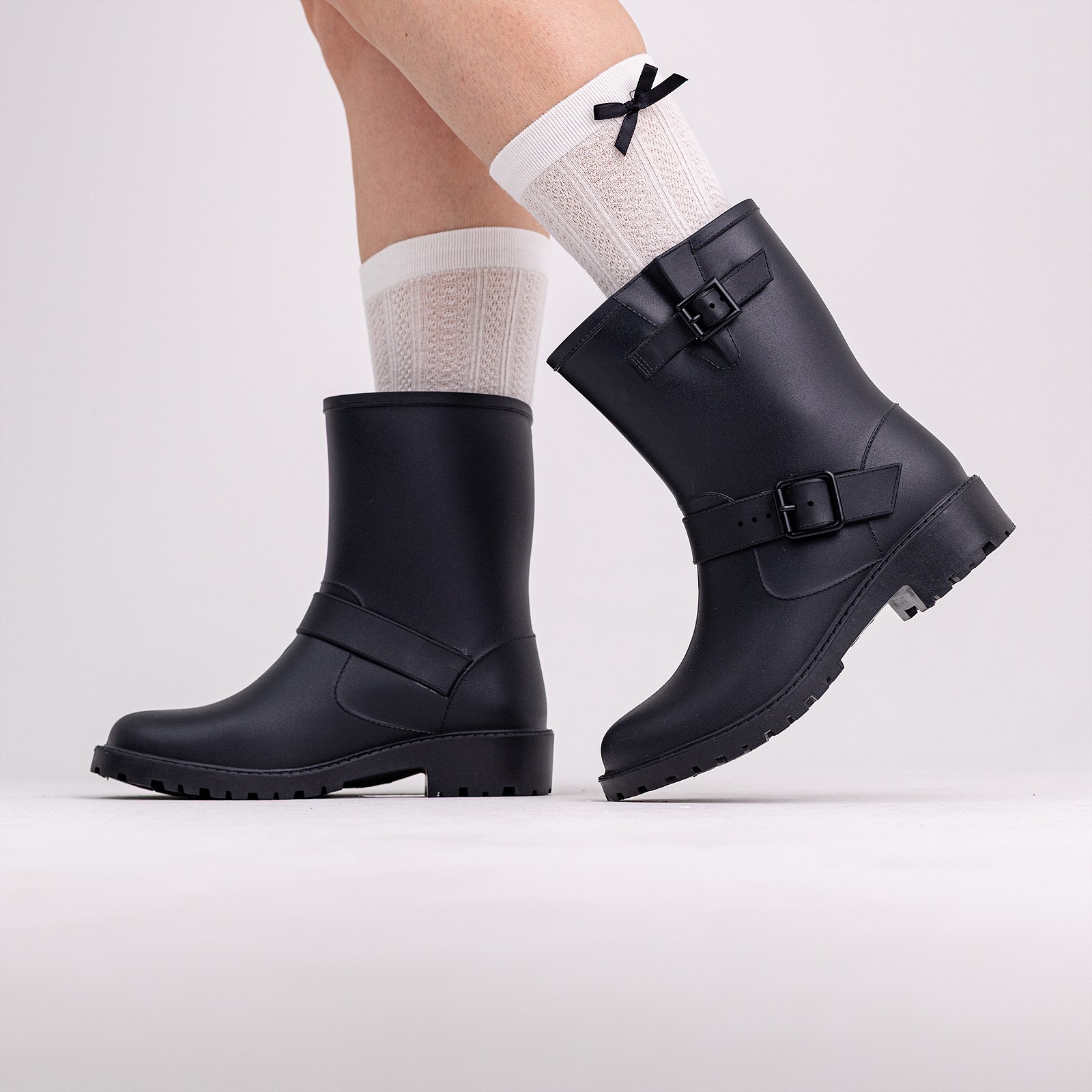 [라마트리 어반벨트스텝] 발 편한 쿠션감 좋은 미끄럼방지 비오는날 패션 레인부츠 79,000원