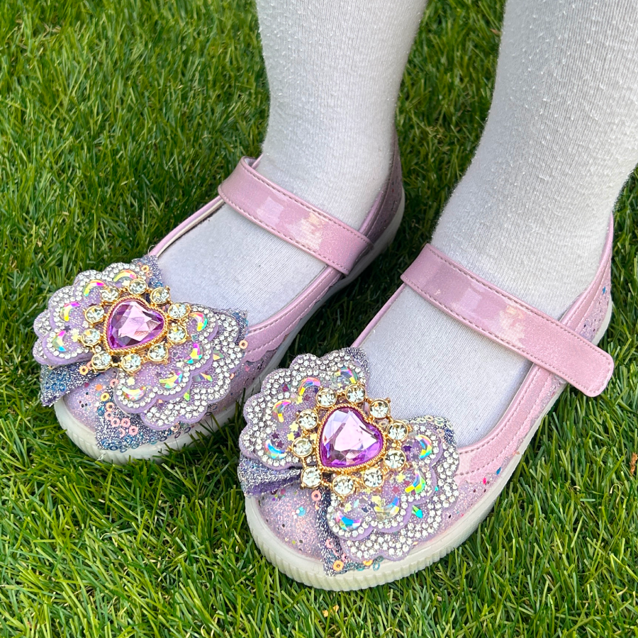 프롬베베 여아용 칼리 큐빅하트 LED 구두 슬립온 39,000원