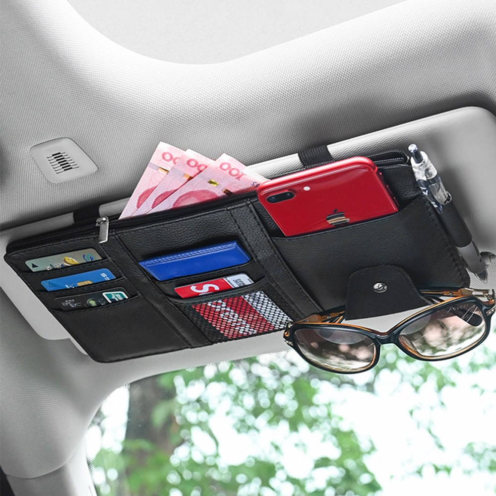 다모아만물상 선바이저 수납포켓 선글라스 카드 볼펜 지갑 정리함, 베이지, 1개 6,830원