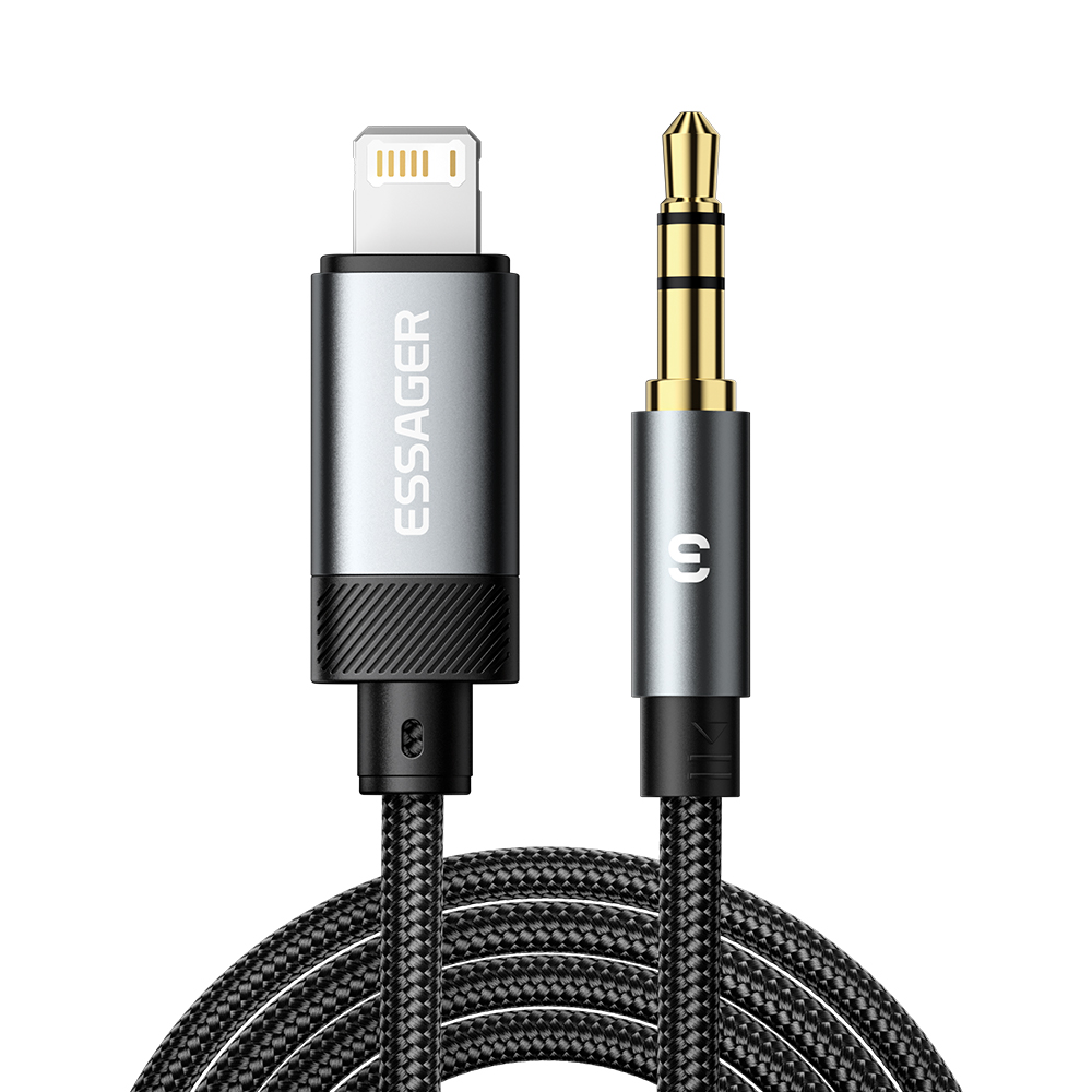 Essager 아이폰 라이트닝 8핀 to 3.5mm AUX 오디오 변환 케이블 일반형, 1개 6,700원