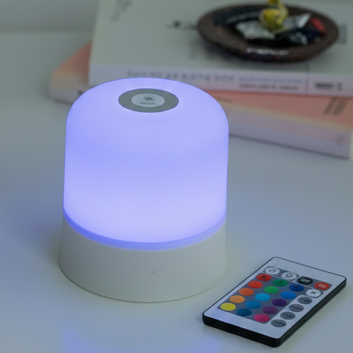 IRENE 무선 16색 컬러체인지 수면 무드등 + 리모컨 세트, 화이트 + 혼합색상 14,900원