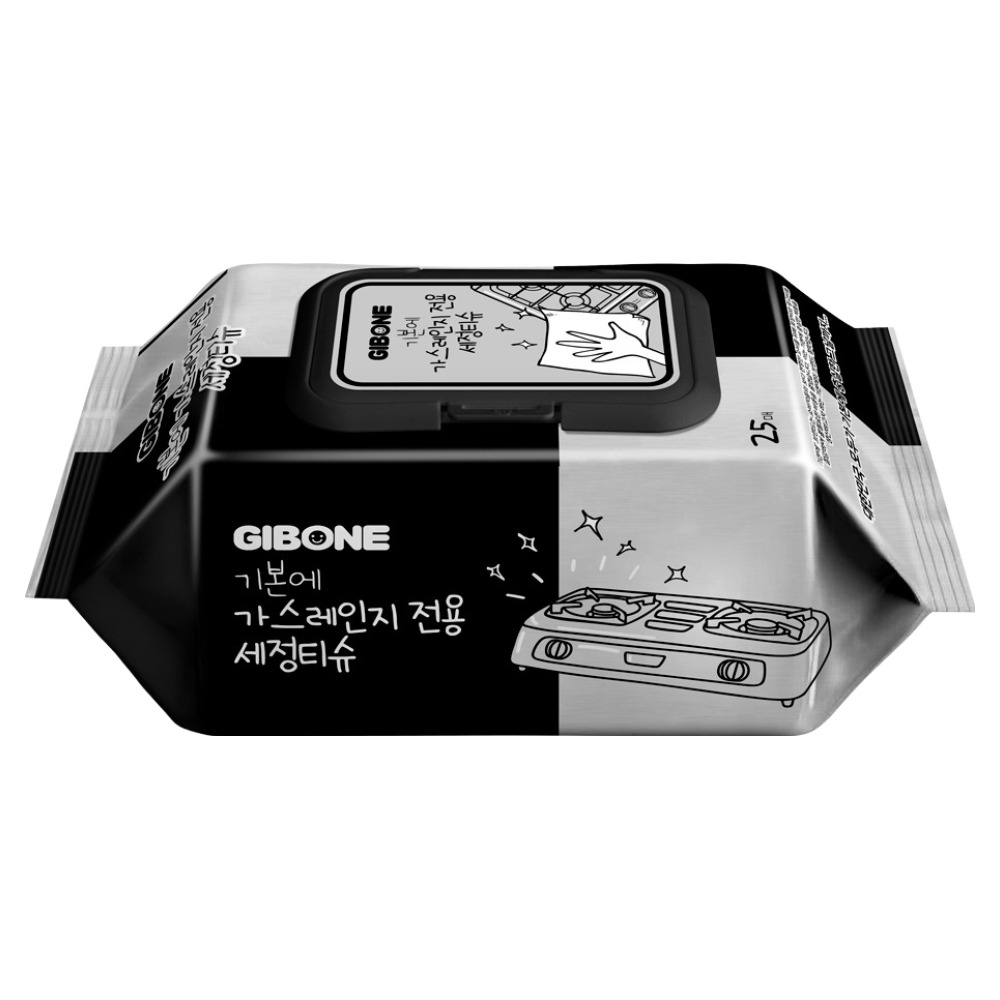 기본에 가스레인지 전용 세정티슈 캡형 25매, 1개 3,500원