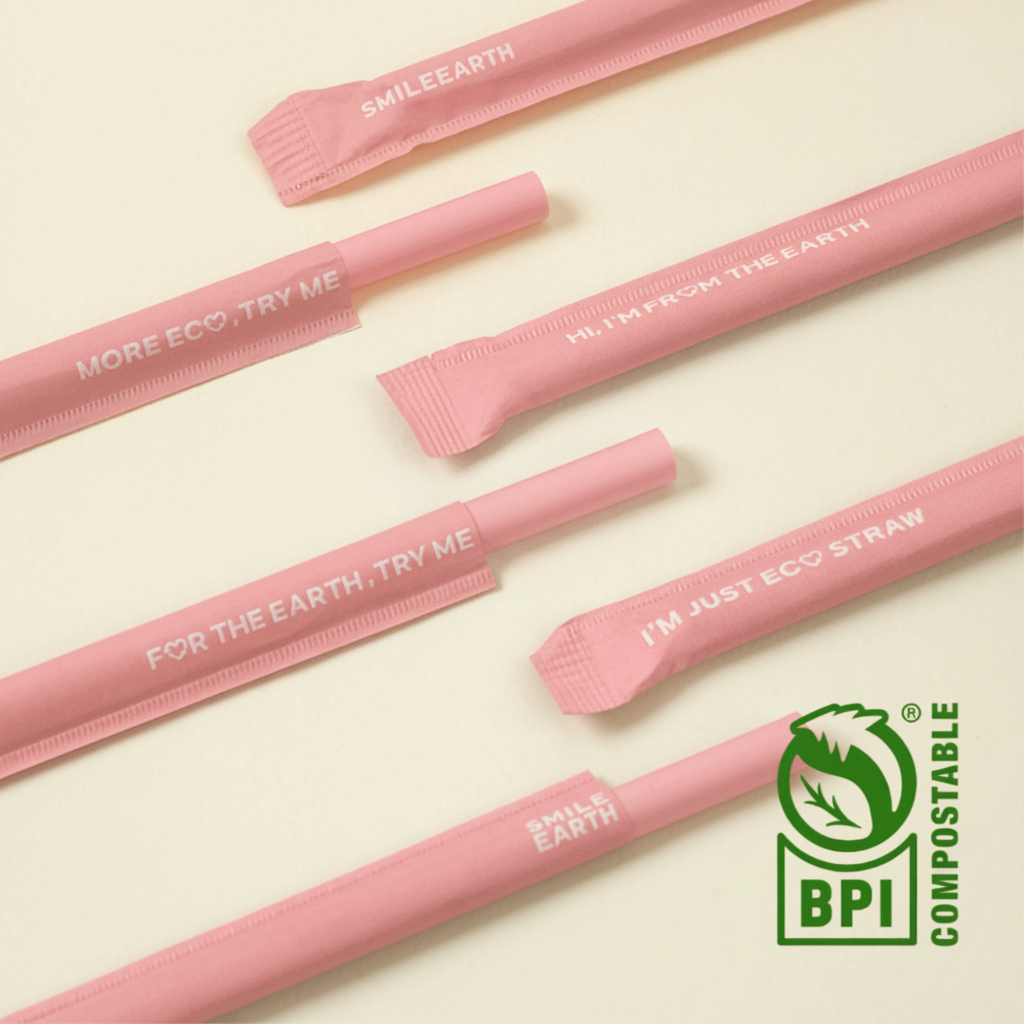 생분해 옥수수 빨대 개별포장 21cm PLA 비비드핑크 8,000원