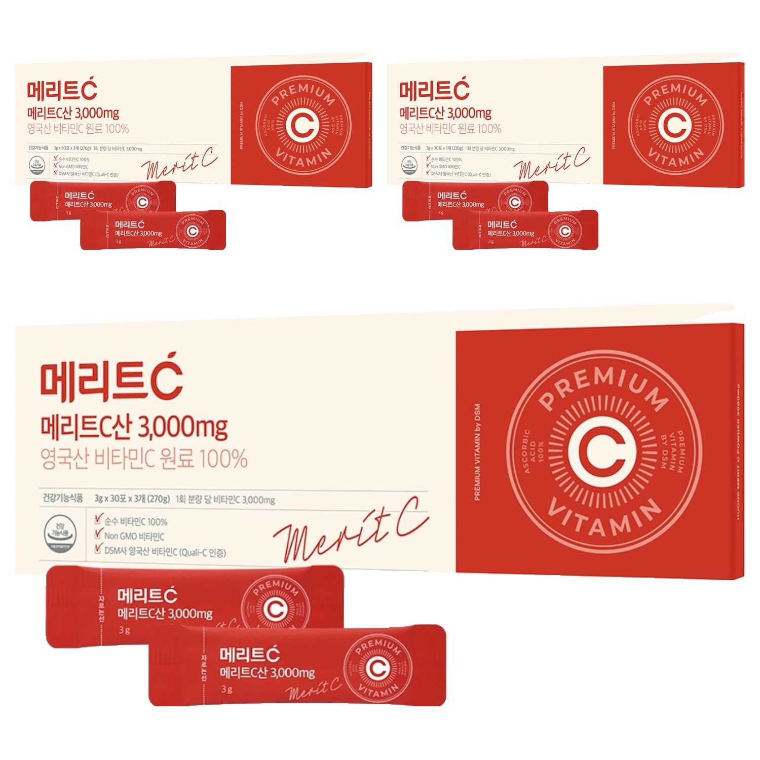 휴온스 메리트C산 3000mg 90포, 270g, 3개 85,380원