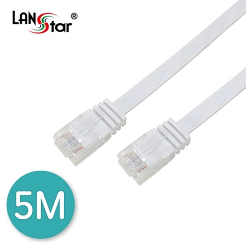 LANstar UTP평면케이블 CAT6 5M LS-F6UTPD-5MW, 단일상품, 1개, 5m 1,800원