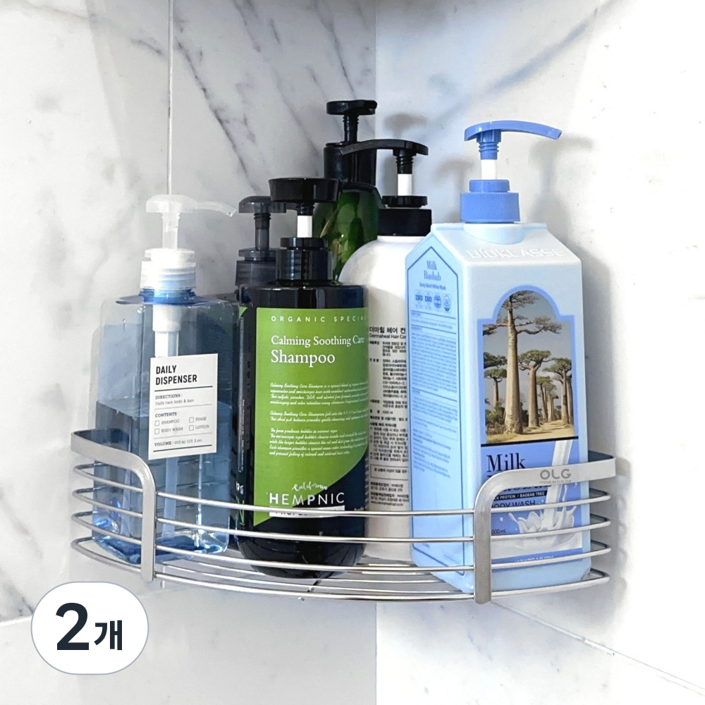 올지 무타공 욕실선반 젠다이 SUS304 스텐레스 모서리 접착식 46,970원