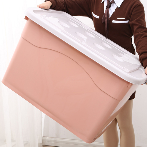 CKLIVING 특대형 플라스틱 리빙박스 대용량 수납정리함, 코랄, 1개 29,900원