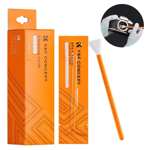 K&F Concept 10개입 APS-C 프레임 센서 청소 스왑, DSLR SLR 디지털 카메라 건식 CCD CMOS 스왑 니콘 소니 캐논 호환 110292 50,100원