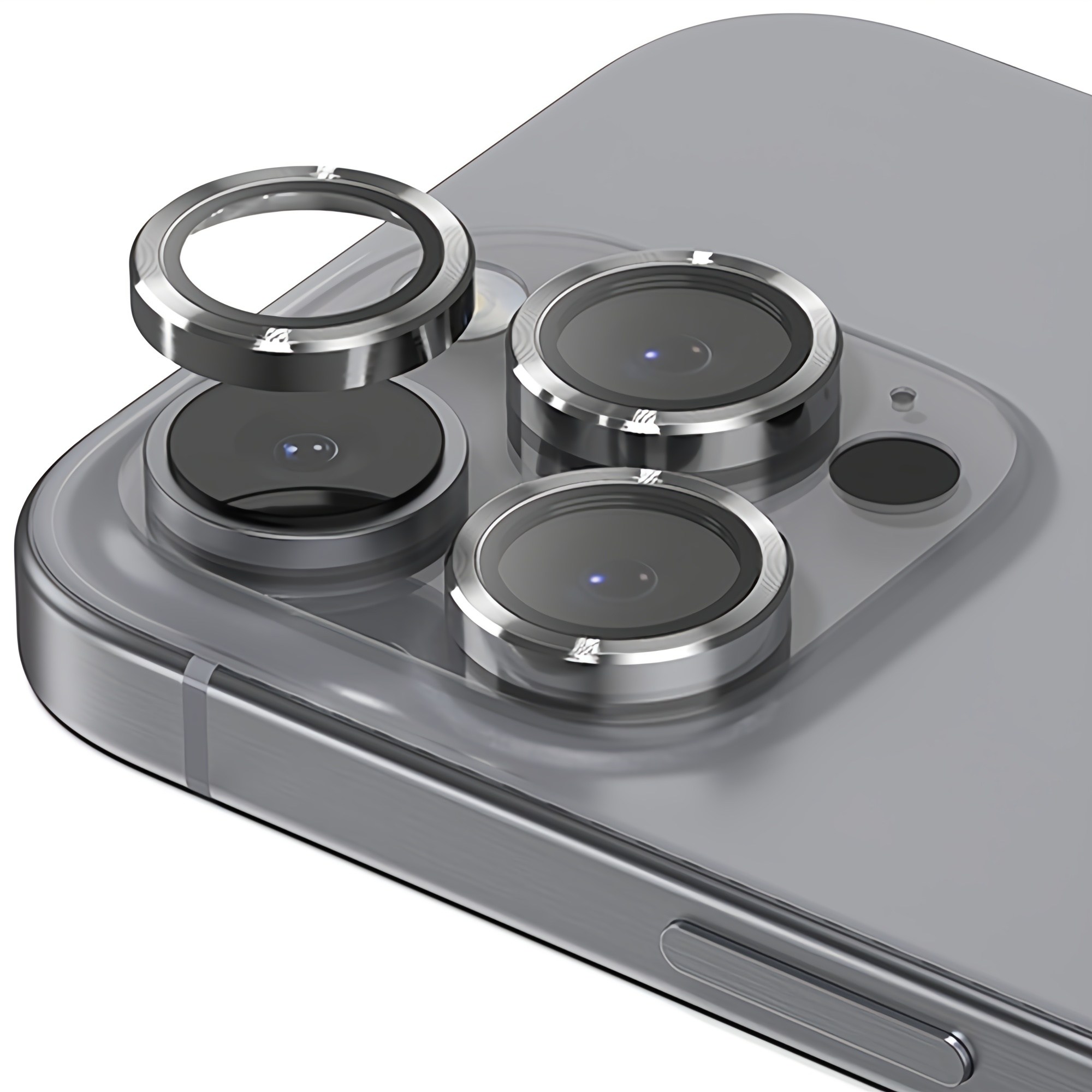 신지모루 AR 빛번짐방지 메탈 프레임 링 휴대폰 카메라 렌즈 강화유리 액정보호필름 실버 8,730원