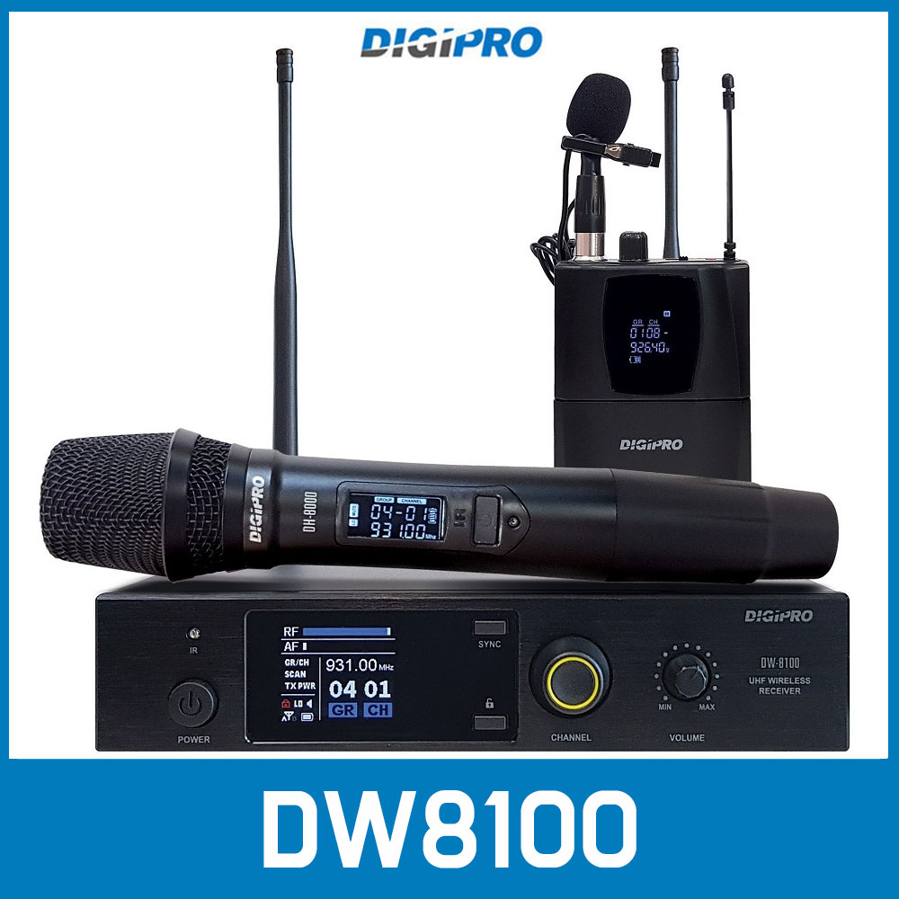 디지프로 DW8100 무선 마이크 1채널 강의용 공연용 무선마이크 세트 570,000원