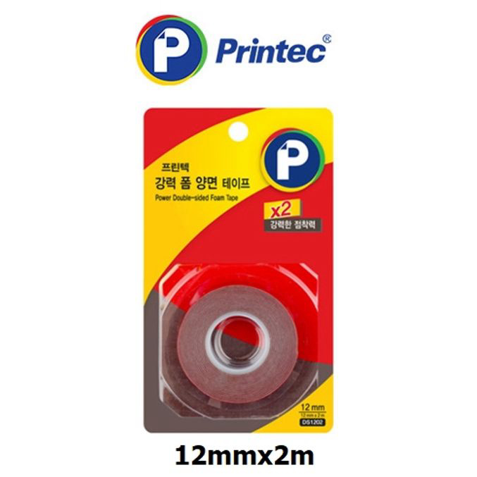 프린텍 12mmx2m 강력 폼 양면 테이프 리필 DS1202 3,880원