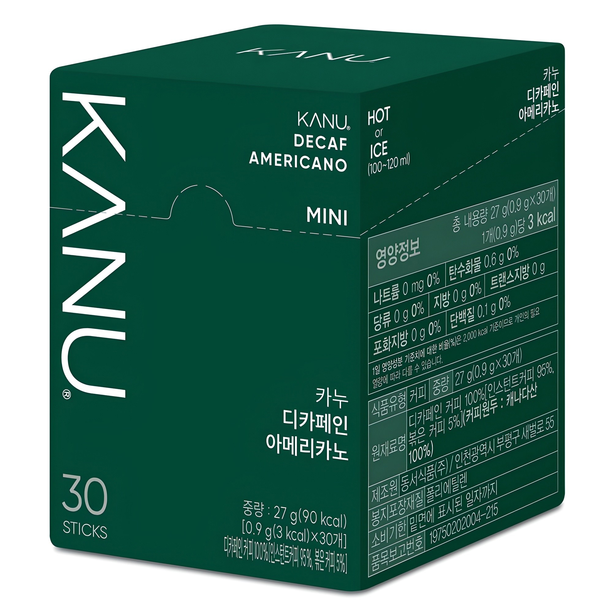 카누 미니 디카페인 아메리카노 스틱 원두커피믹스 7,310원