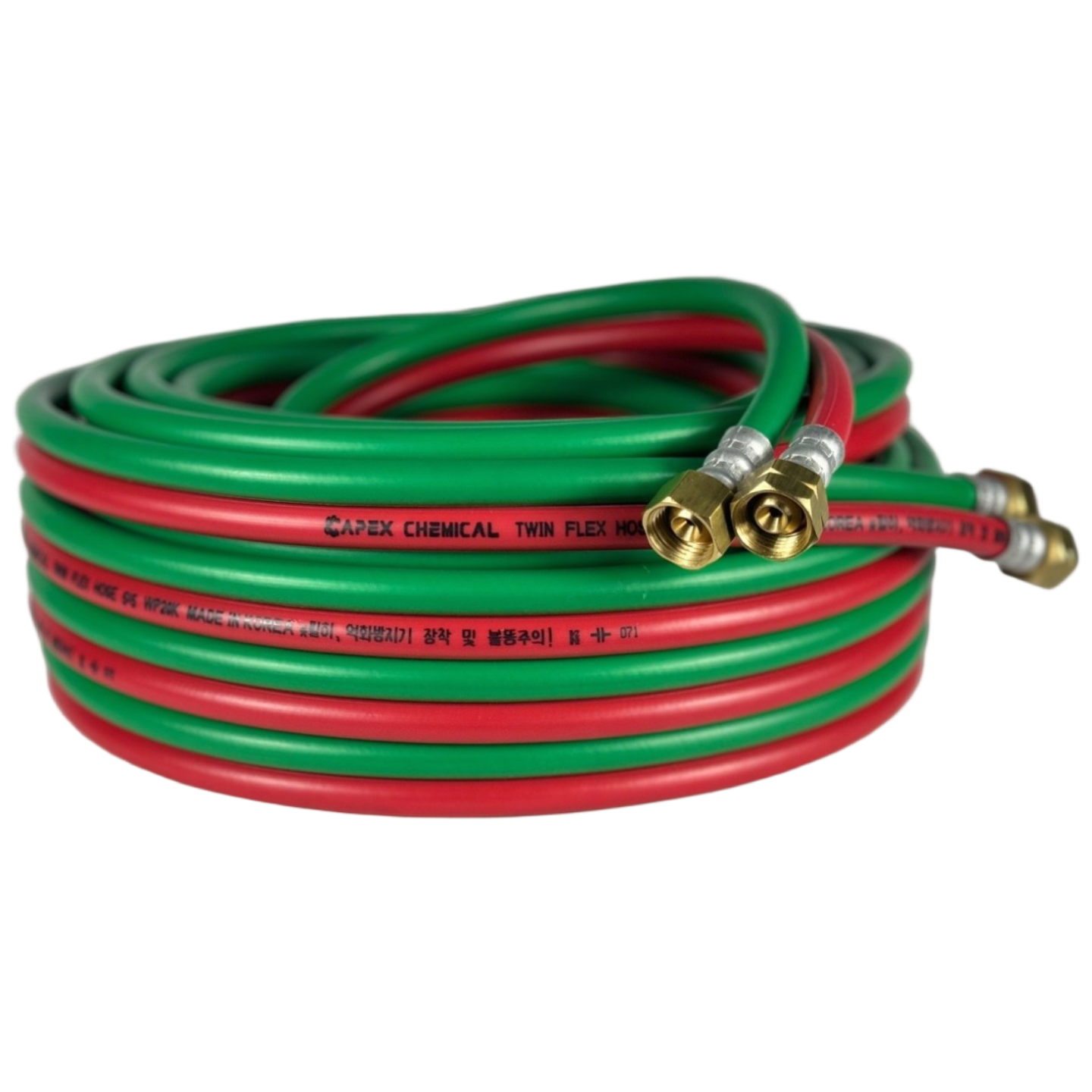 [에이팩스케미칼] 국산 고급 산소용접 호스 니플 장착 트윈호스 쌍줄호스 5mm, 8mm, 1개 144,000원