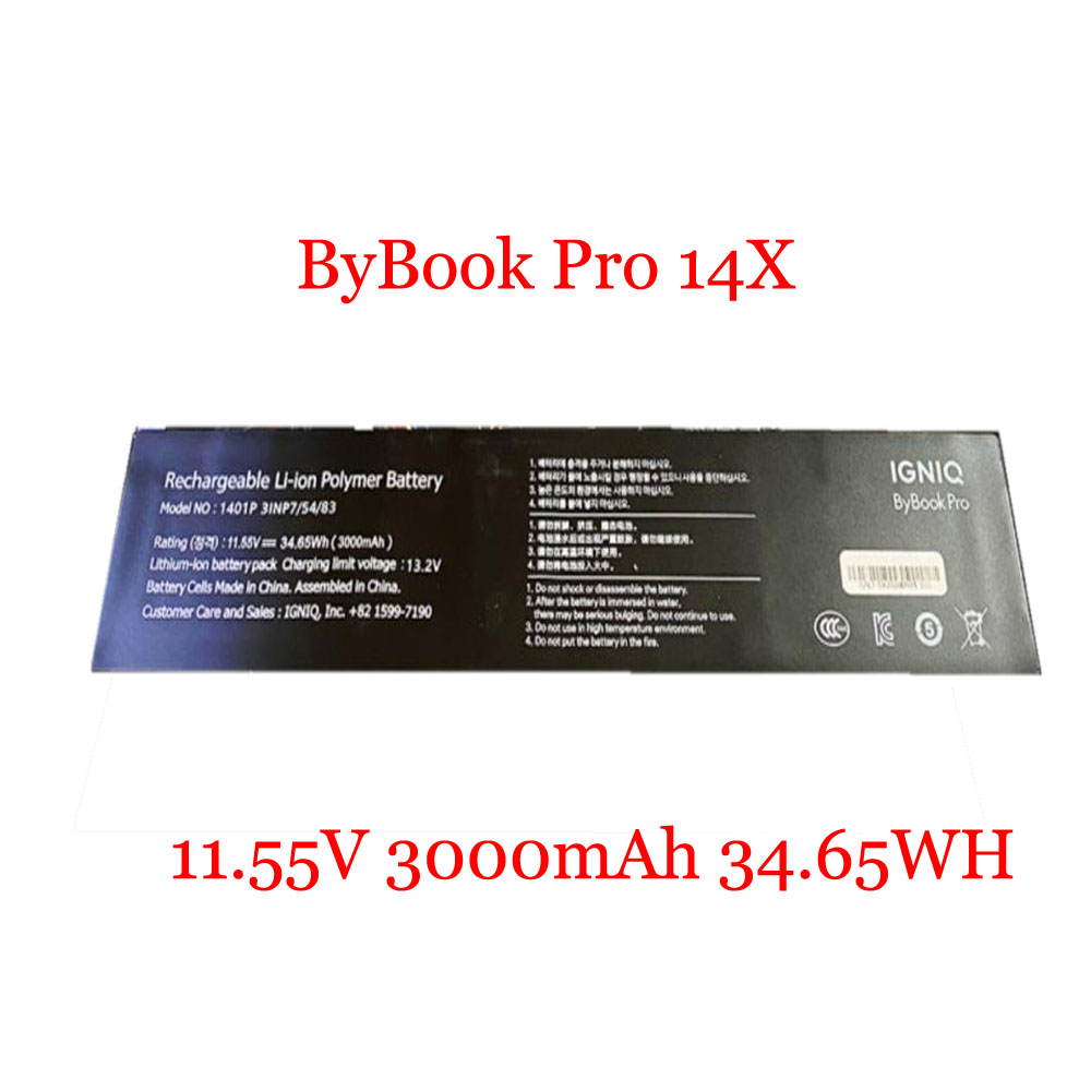 IGNIQ ByBook Pro 14X 1401P 31NP75483 11.55V 3000mAh 34.65WH용 노트북 배터리 새 제품 83,500원